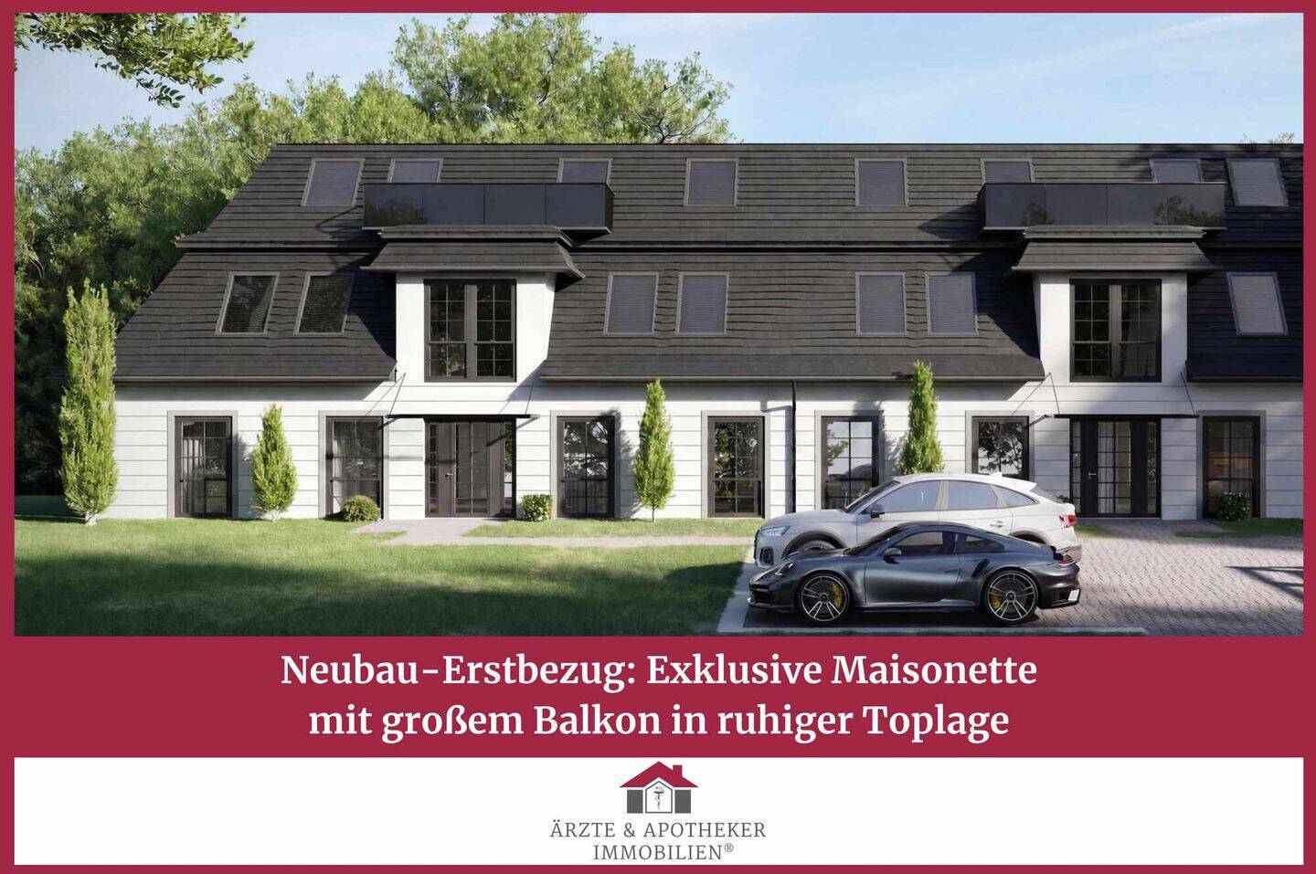 Neubau-Erstbezug: Exklusive Maisonette mit großem Balkon in ruhiger Toplage – 22393 Hamburg – Bild 1 von 3