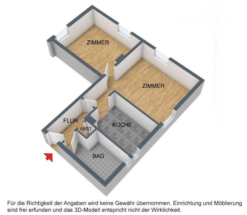 Jetzt frei! 2-Zimmer in Bahnhofsnähe Lennep im Angebot KEIN BALKON, 42897 Remscheid (Lennep)