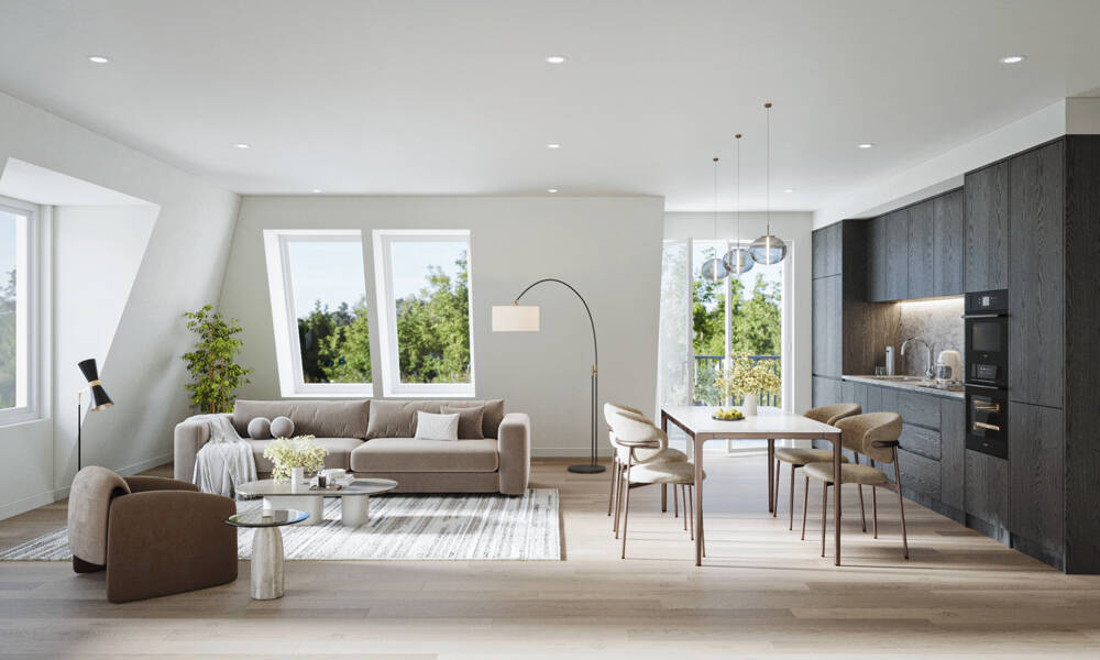 NEUBAU: 5-Zimmer-Maisonette-Dachgeschosswohnung mit Terrasse.  2 Ebenen, 3 Schlafzimmer, 2 Bäder