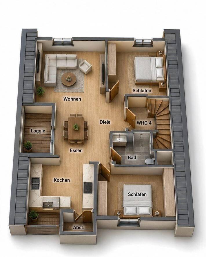 Neubau Dachgeschosswohnung in Erwitte zu verkaufen!, 59597 Erwitte