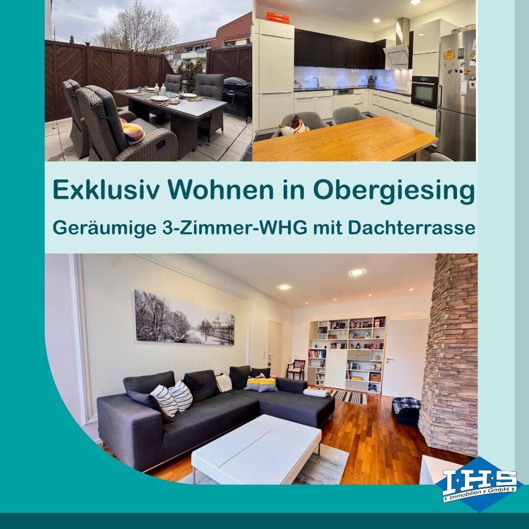Wohnen mit viel Platz! Offene 3-Zimmer-Wohnung mit geschützter Terrasse in Obergiesing, 81539 München (Obergiesing Ramersdorf-Perlach Untergiesing-Harlaching)