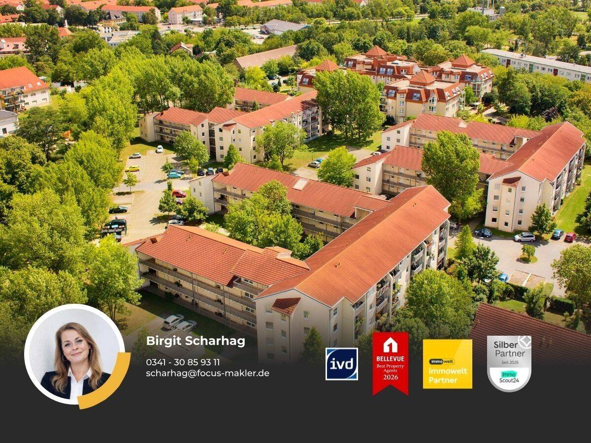 Merseburg -sonnige 2-Raumwohnung mit Balkon und Stellplatzmöglichkeit in gepflegter Wohnanlage, 6217 Merseburg