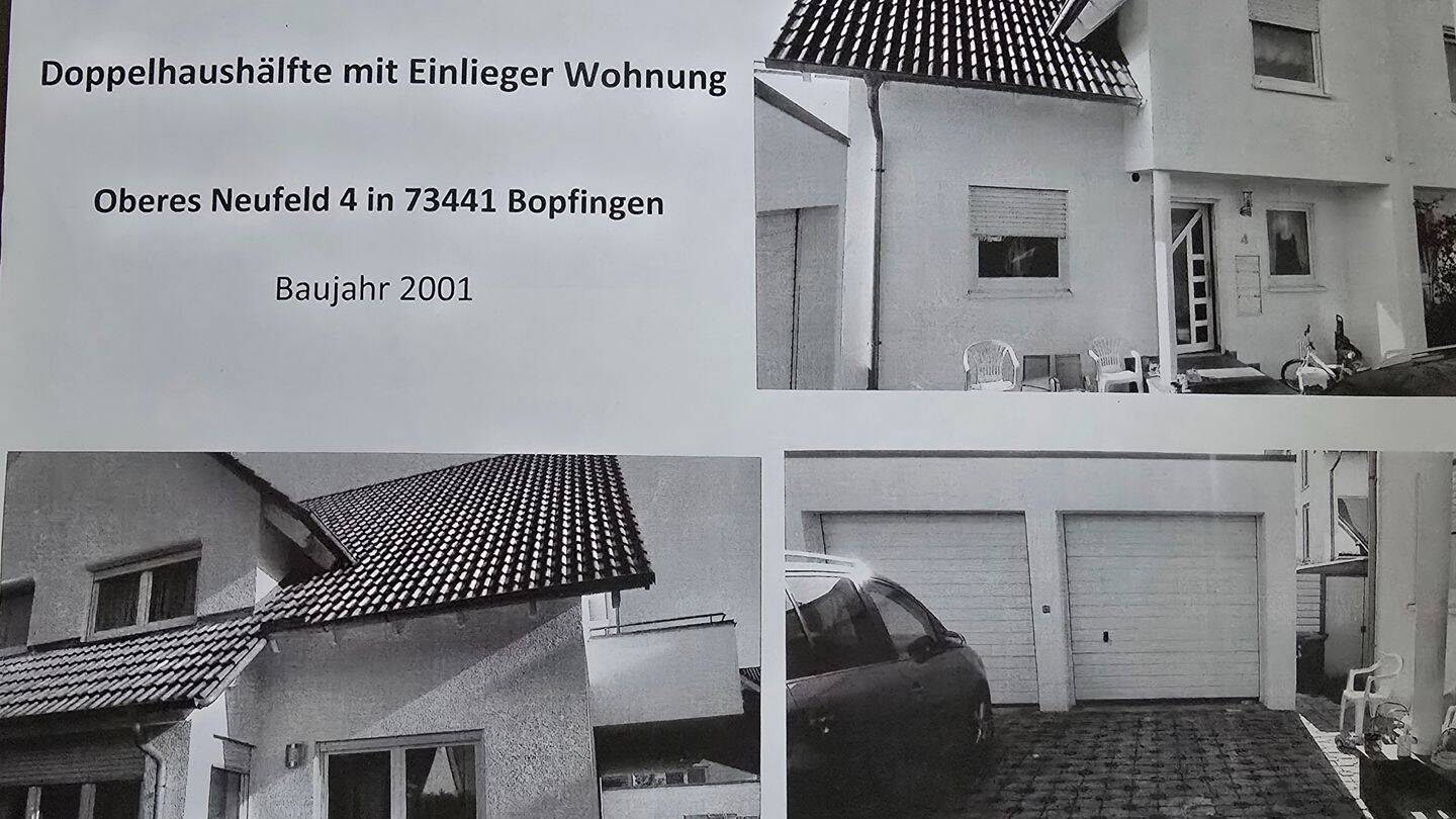 Zum Verkauf steht eine gepflegte Doppelhaushälfte mit Einliegerwohnung in ruhiger und beliebter Wohnlage am Kirchheimer Bergle, 73441 Bopfingen
