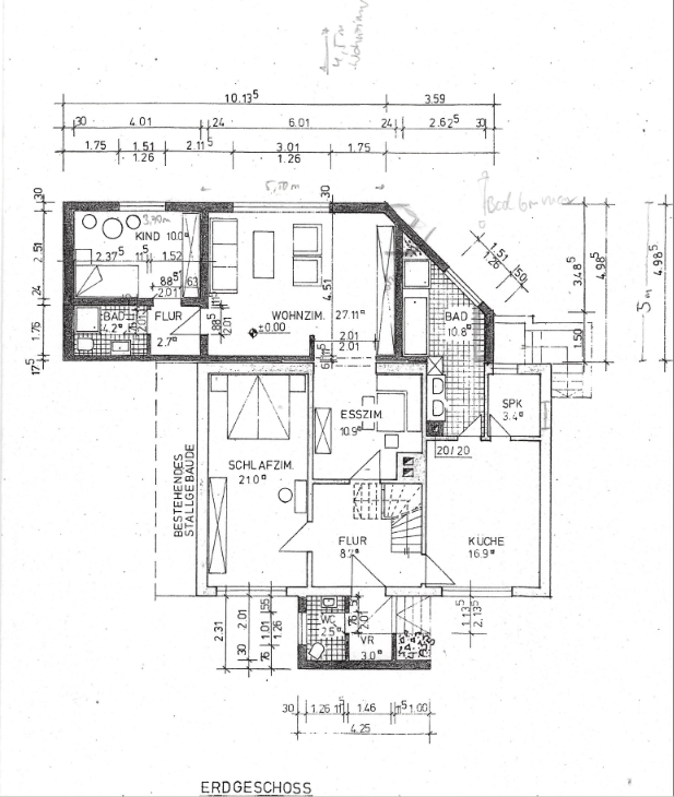 Geräumige 3,5-Zimmer-EG-Wohnung in Dautphetal mit Garten- und Hofnutzung, 35232 Dautphetal