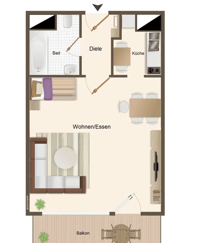 Gemütliches und gut geschnittenes Studio, 41564 Kaarst
