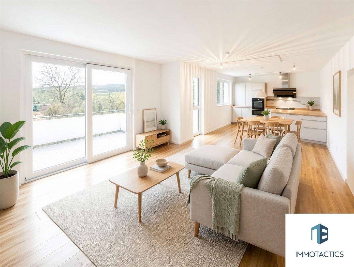 Hochwertige 4-Zimmer-Wohnung in ruhiger Lage mit Balkon und Blick ins Grüne in Hackenheim, 55546 Hackenheim