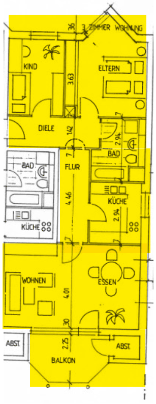 Schöne 3-Zimmer-Wohnung am Ortsrand von Radolfzell, 78315 Radolfzell am Bodensee