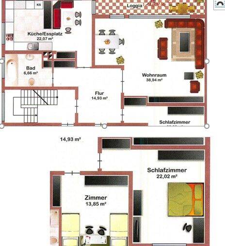 große 4 -Raum-OG-Wohnung in TrierZentrum Heiligkreuz, 54295 Trier