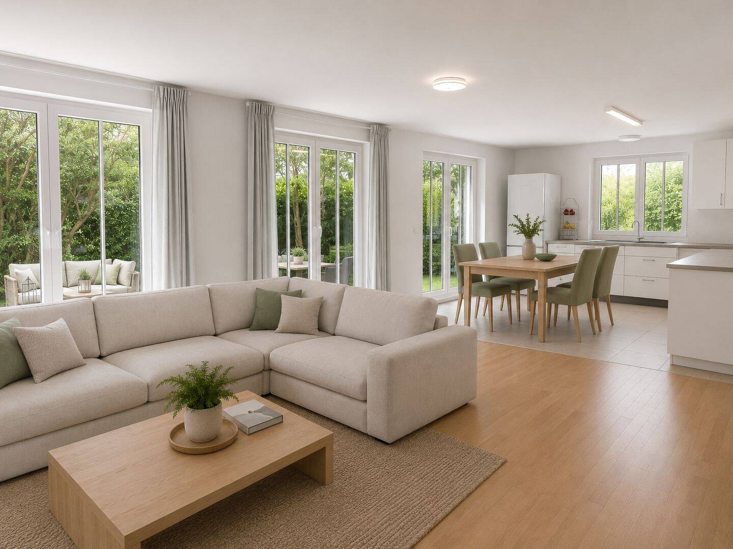Alternative zum Haus: 5 Zimmer mit großem Garten in ruhiger, kleiner Einheit, 85598 Vaterstetten