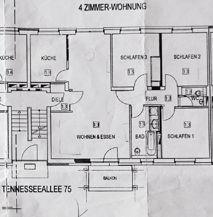 Helle 4-Zimmer Erdgeschosswohnung teilmöbliert mit Gartennutzung in Karlsruhe Nordstadt, 76149 Karlsruhe (Neureut Nordstadt)