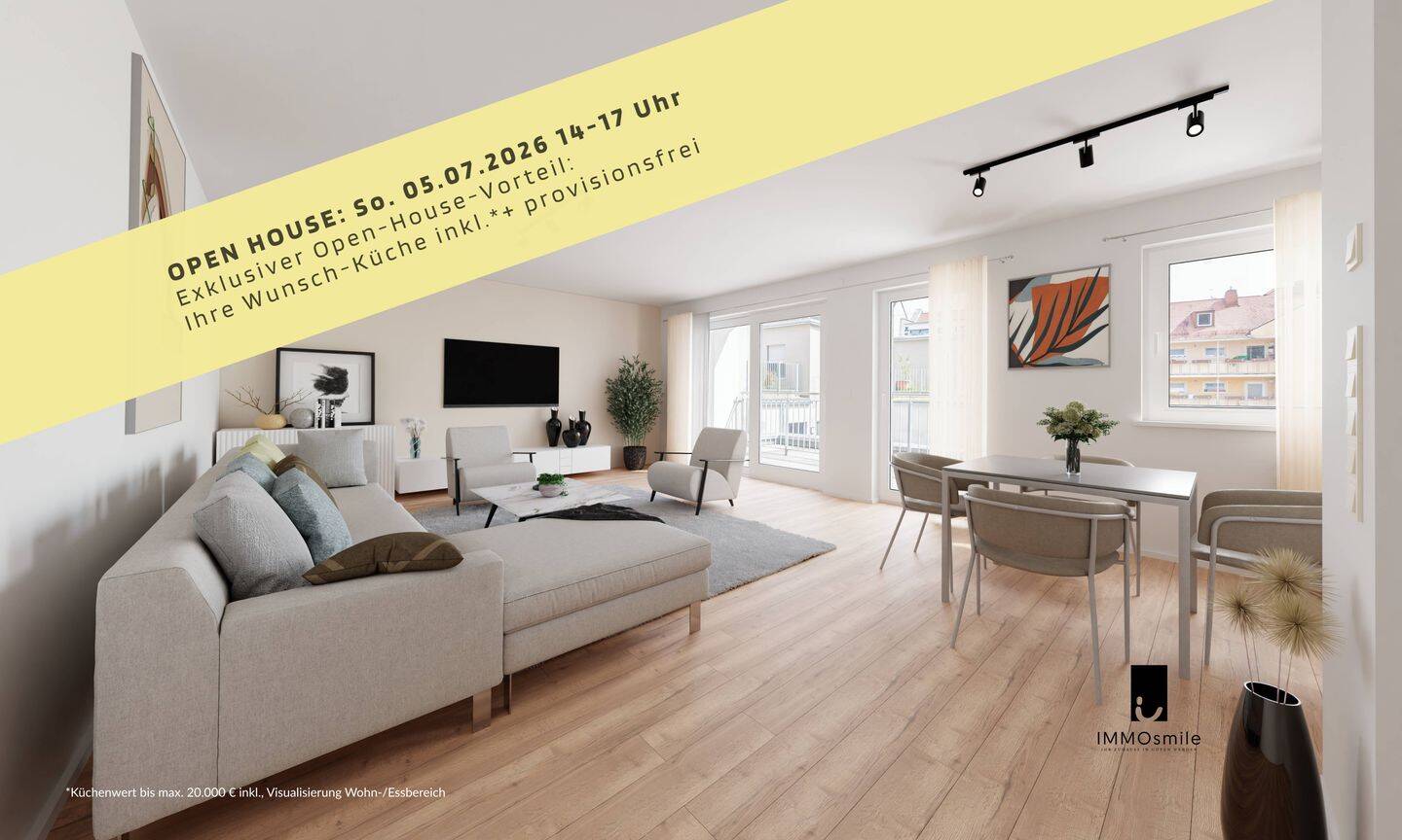 SeeNAH: Anspruchsvoll wohnen in Wöhrd | 3-Zimmer-Neubau mit komfortablem Grundriss, 90489 Nürnberg (Gärten bei Wöhrd Rennweg Veilhof Wöhrd)