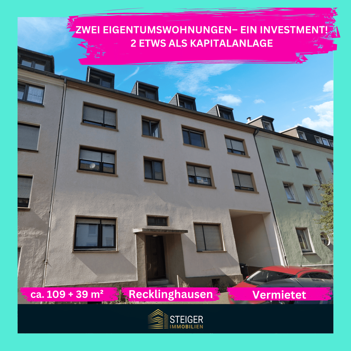 Ein Invest 2 Wohnungen gut vermietet in Recklinghausen Mitte, 45657 Recklinghausen