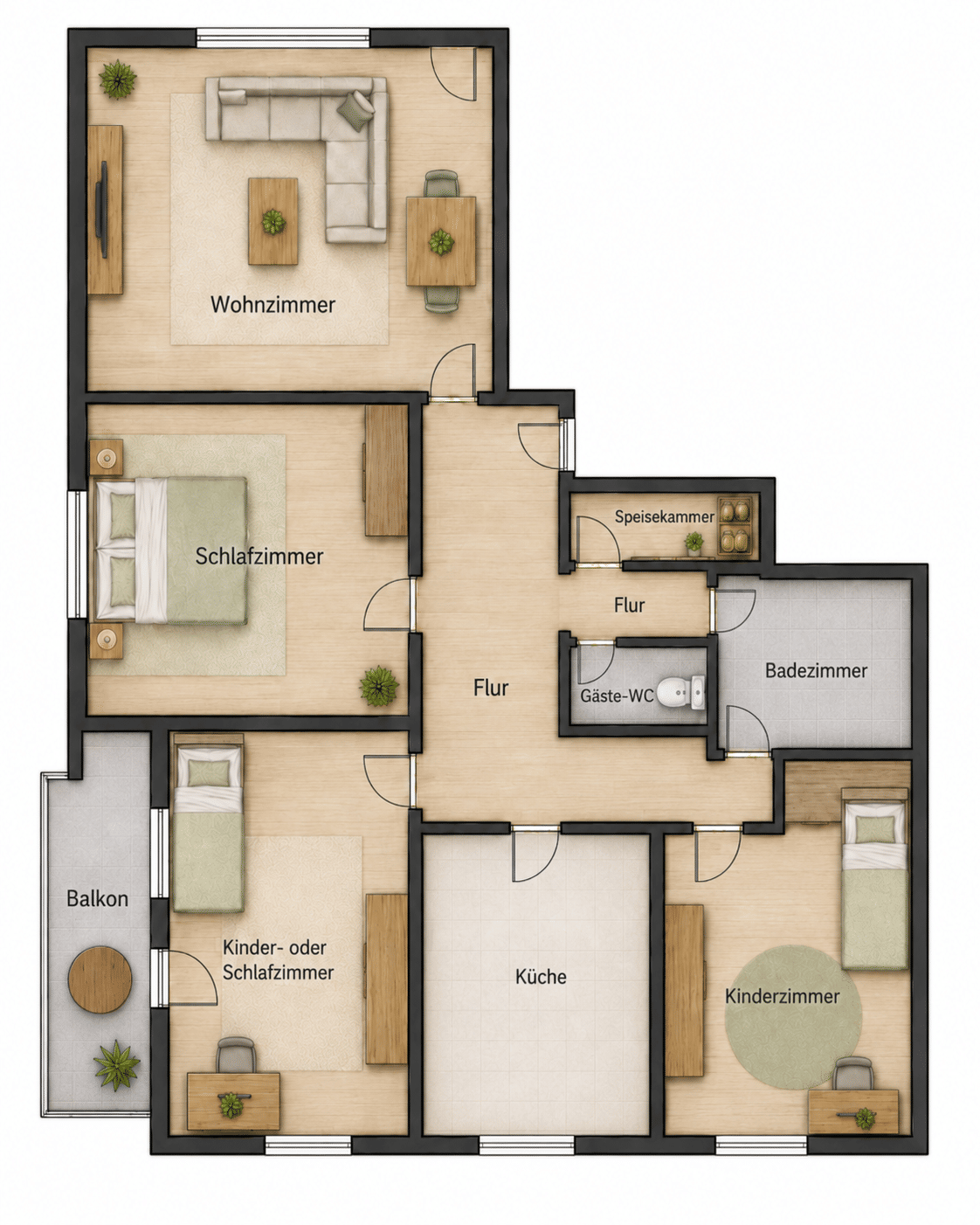 Helle 4-Zimmer Wohnung im 8. OG mit Balkon in Gunzenhausen, 91710 Gunzenhausen