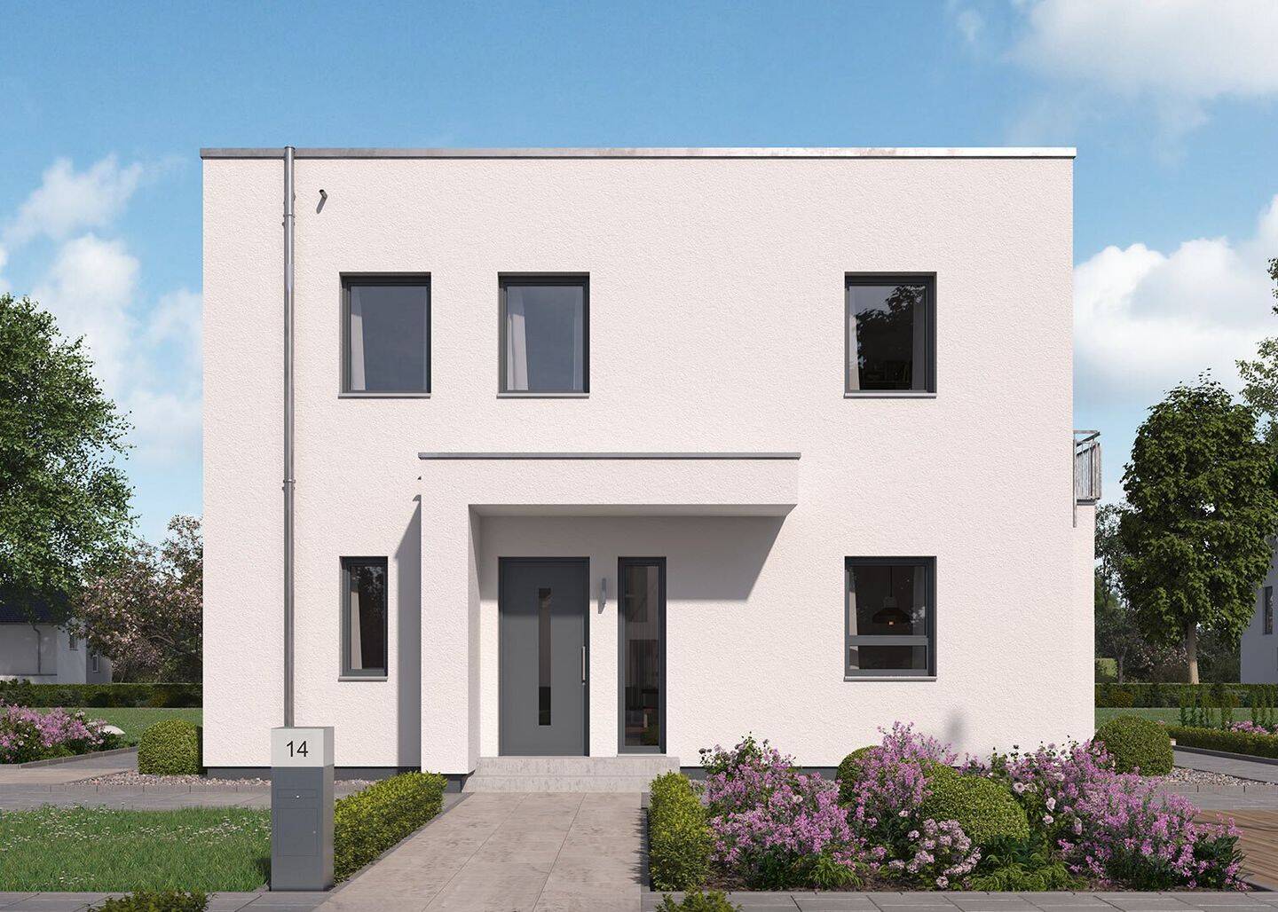 Das LifeStyle 14.01 F: vier Schlafzimmer im klaren Kubus – ebenerdig schlafen inklusive, 63589 Linsengericht