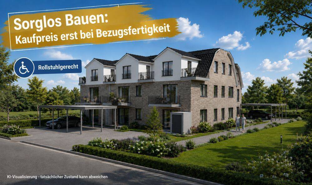 Ideale 2 Zimmer-Stadtwohnung im Neubauprojekt Brake mit 2 Balkonen – Rollstuhlgerecht!, 26919 Brake (Unterweser)