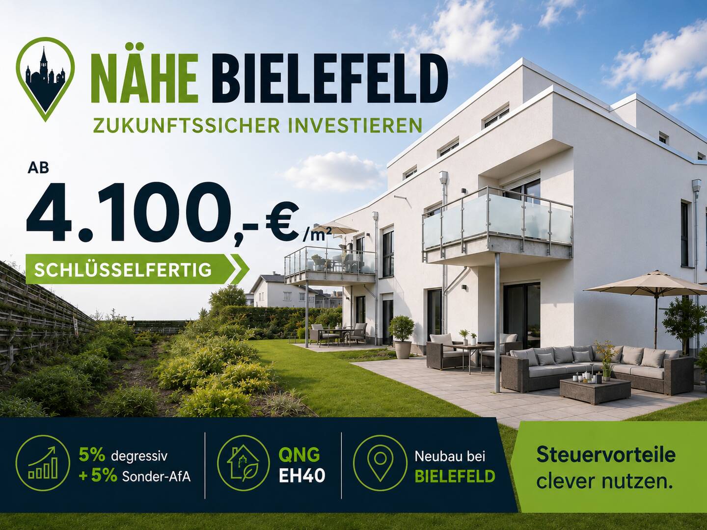 Bei BIELEFELD: Solide Neubau-QNG-KAP-Anlage mit sehr hoher Afa plus KfW- 296., 59494 Soest