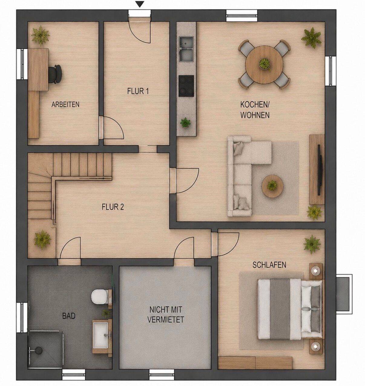 Charmante 2,5-Zimmer-Einliegerwohnung mit separatem Eingang, 75428 Illingen