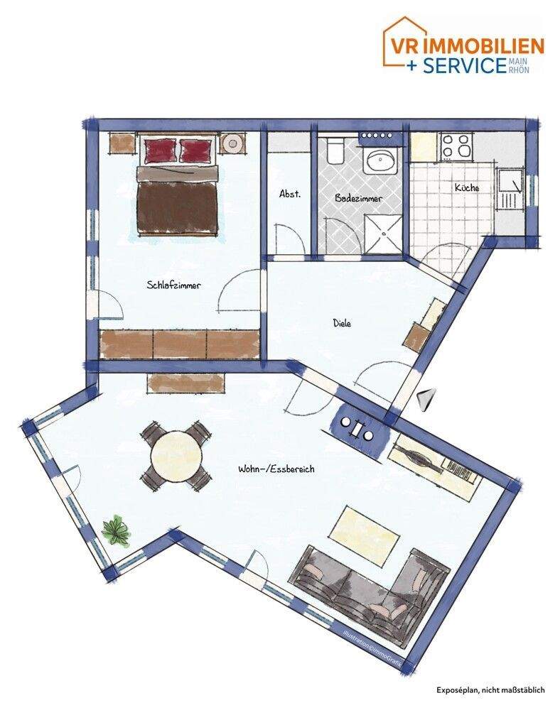 Einziehen & Wohlfühlen: Lichtdurchflutete 2-Zimmer-Wohnung zu vermieten in 98617 Meiningen!, 98617 Meiningen