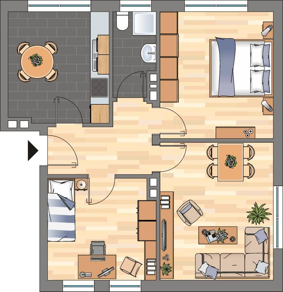3-Zimmer-Wohnung in Wilhelmshaven City, 26389 Wilhelmshaven
