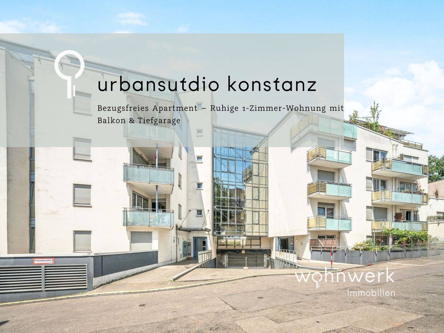 UrbanStudio | Frei zum 01.09. – Ruhige 1-Zimmer-Wohnung mit Balkon & Tiefgarage, 78467 Konstanz