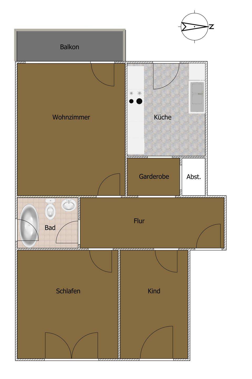 Helle Wohnung frei zum 15.08. oder 01.09.2026, 22175 Hamburg (Wandsbek Bramfeld)