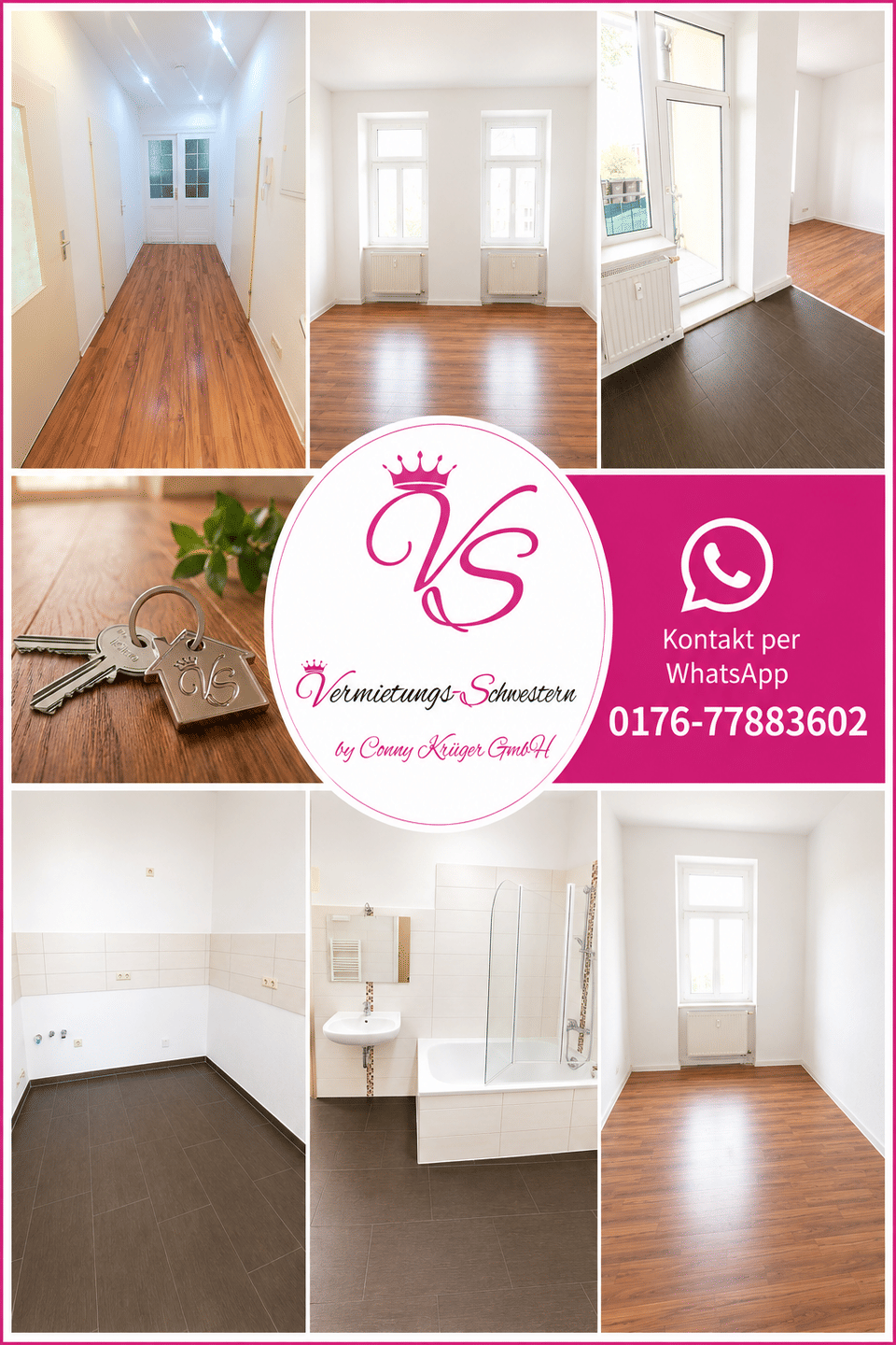 3-Zimmer-Wohnung mit Balkon und offener Küche nähe Sachsenallee, 9130 Chemnitz (Hilbersdorf Sonnenberg Yorckgebiet Zentrum)