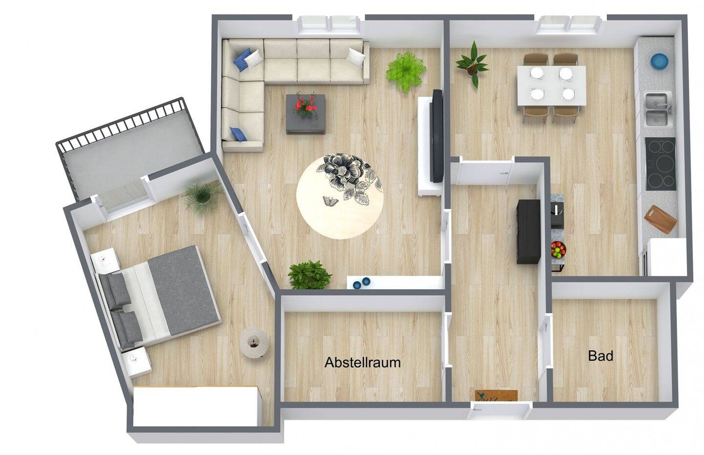 Schicke Single-Wohnung mit Balkon – barrierefrei, 9337 Hohenstein-Ernstthal