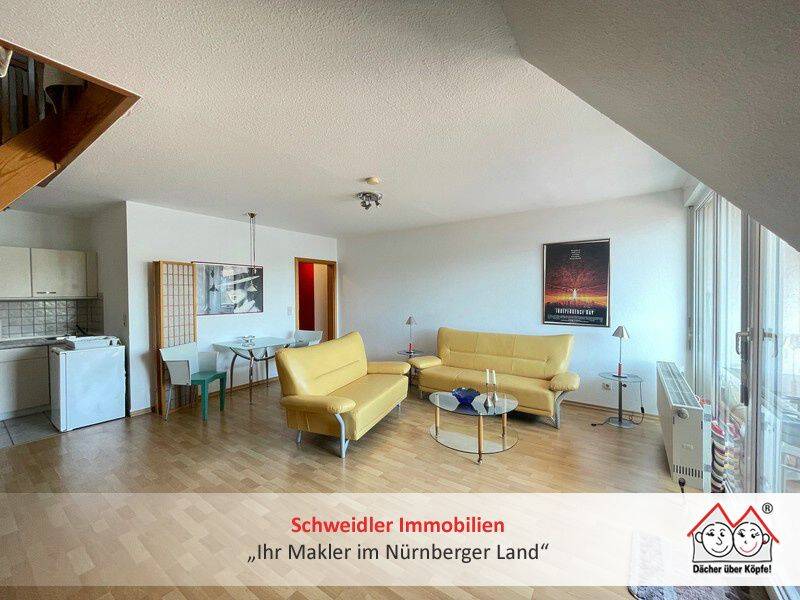Schöne 2-Zimmer-Maisonettewohnung mit Balkon, Küchenzeile, TG-Stellplatz und Aufzug in Nürnberg, 90459 Nürnberg