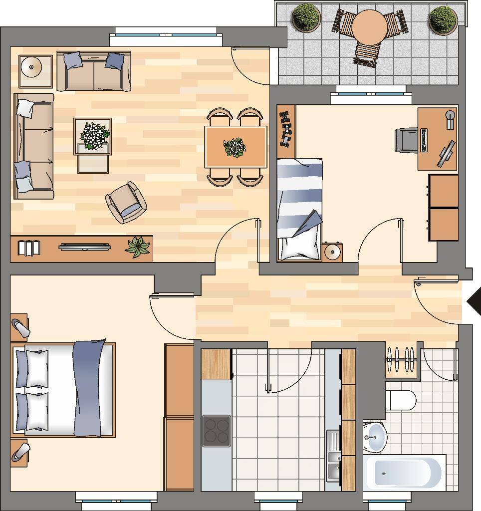 Ab sofort! 3-Zimmer-Wohnung in Dortmund Bövinghausen, 44388 Dortmund
