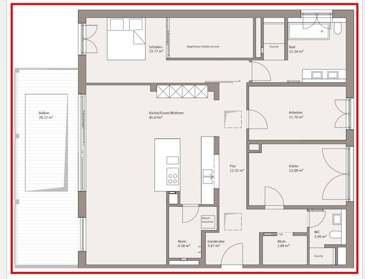 Große Penthouse Wohnung mit luxuriöser Ausstattung, 78467 Konstanz