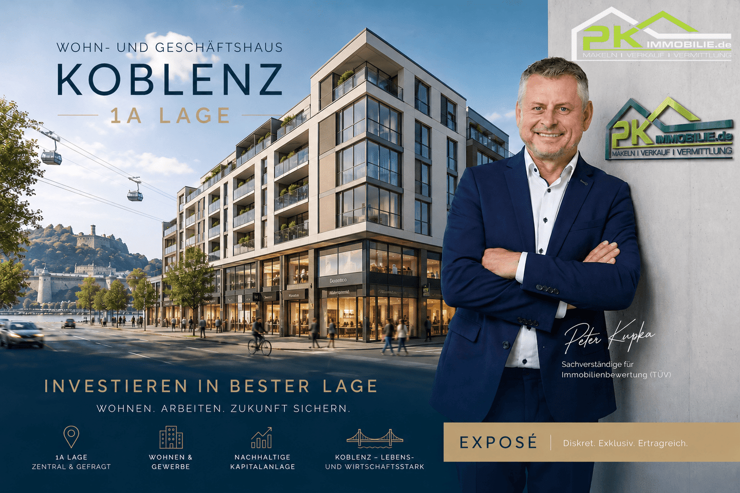 Top-Investment in Koblenz in A-Lage: Voll vermietetes Wohn- & Geschäftshaus mit    6,90% Rendite !, 56068 Koblenz (Altstadt Mitte Rauental Stolzenfels Süd)