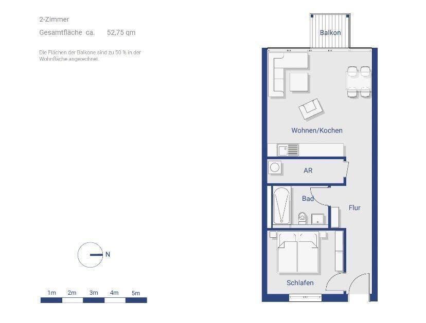 Charmante 2-Zimmer-Wohnung mit Balkon, Fußbodenheizung & Barrierefreiheit