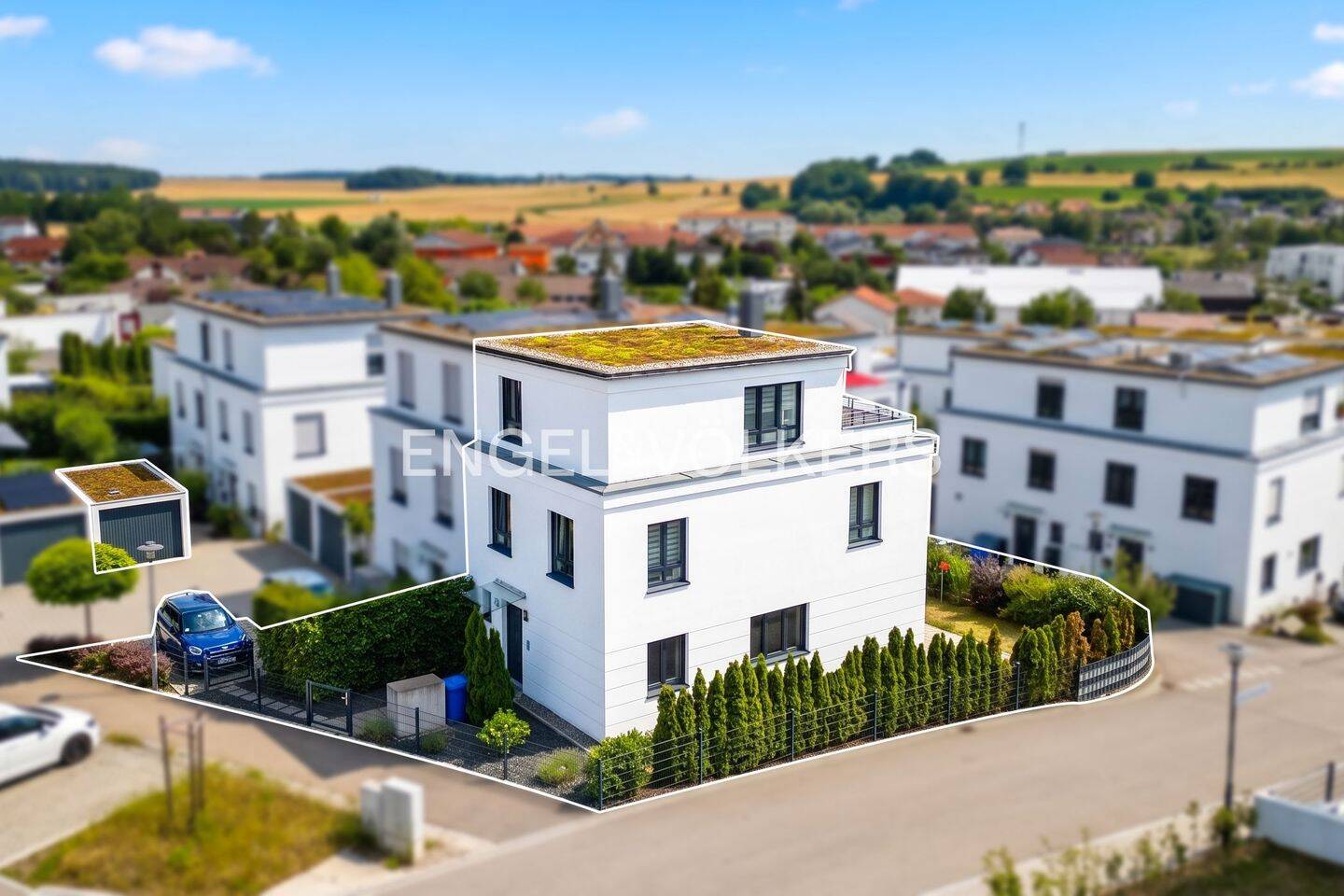 Stilvolle Split-Level Doppelhaushälfte mit Blick über Bad Abbach, 93077 Bad Abbach