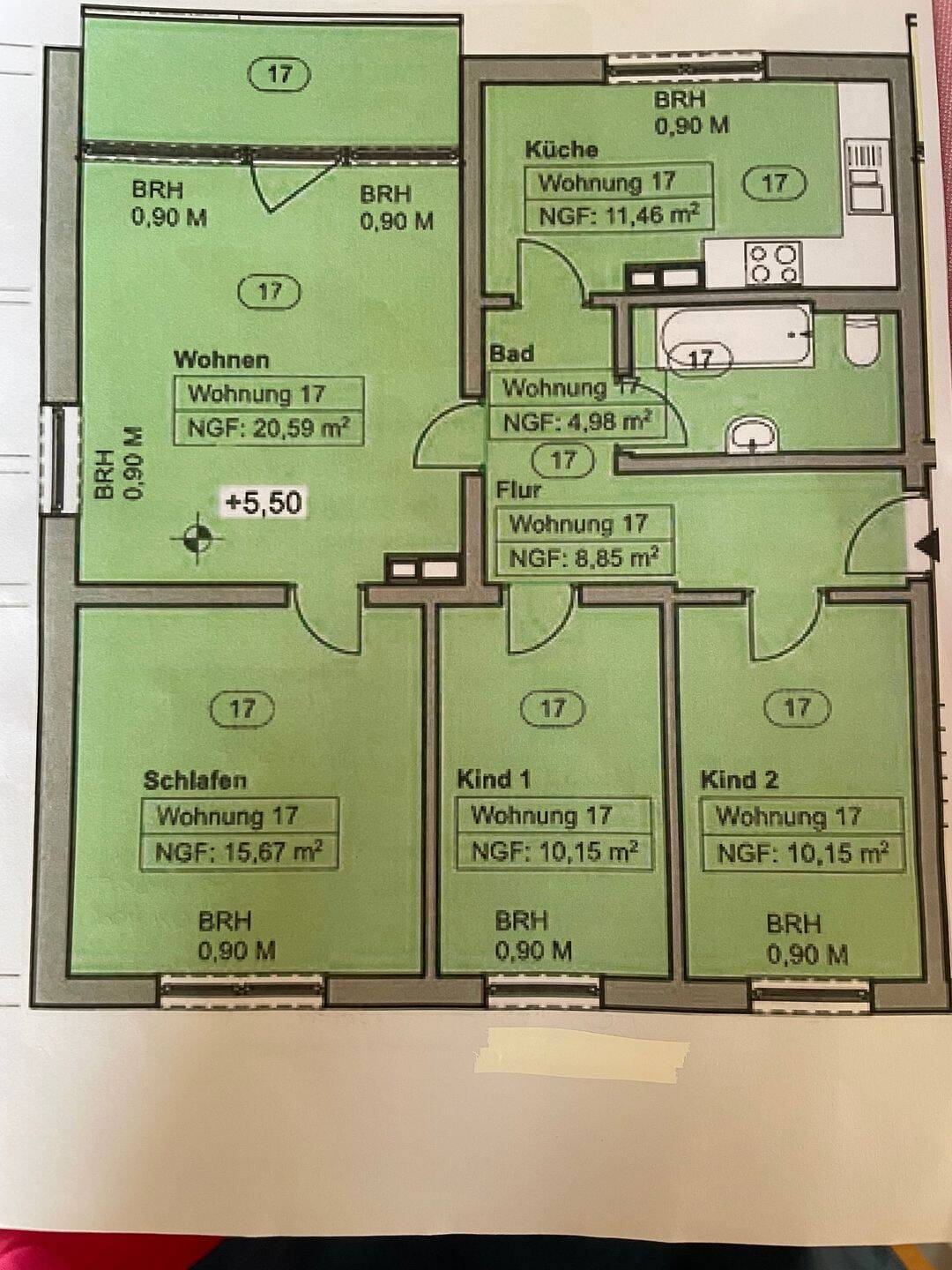 4-Zimmer Wohnung mit Balkon in Trier / WG geeignet, 54295 Trier