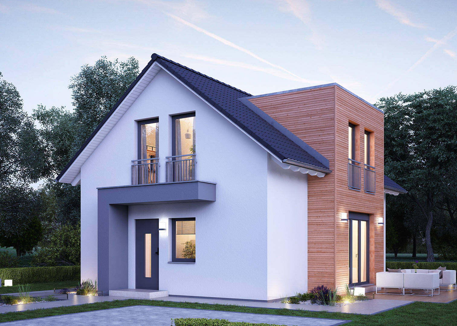 Stadtvilla pur: Einfamilienhaus mit 137 m² in Bayershof, 29699 Walsrode (Bomlitz)