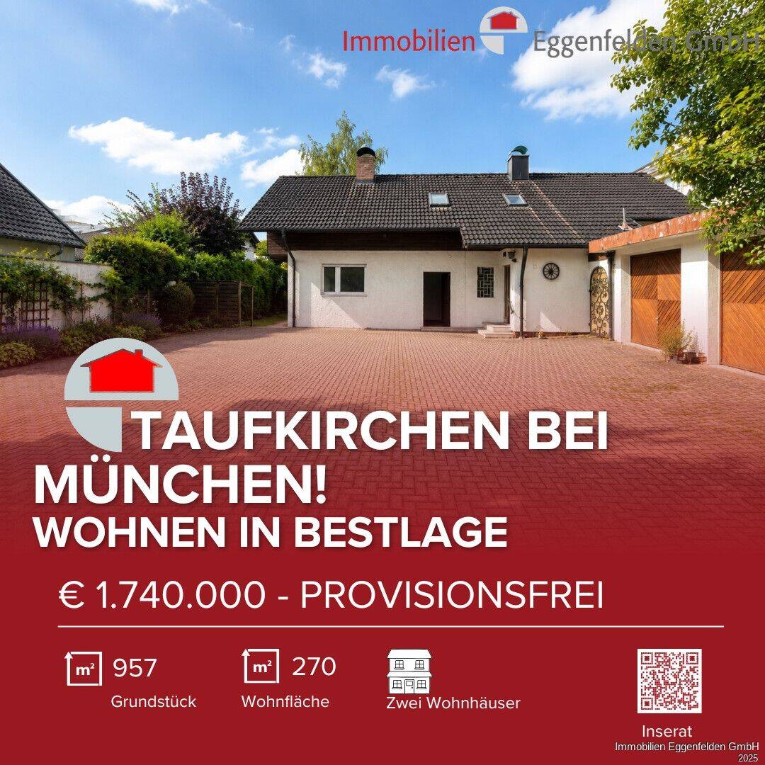 Taufkirchen b. München! Mehrgenerationenobjekt mit zwei Wohnhäuser (251027-H), 82024 Taufkirchen