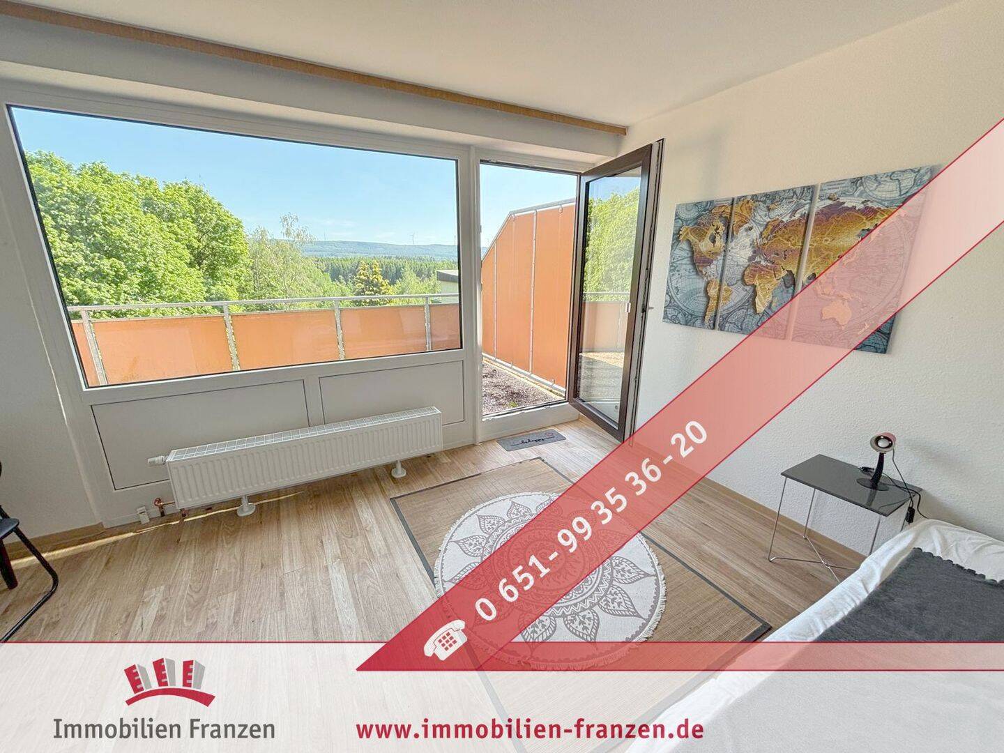 Wohnen am See: Helle und gemütliche 2-Zimmer-Wohnung mit Balkon, 54427 Kell am See