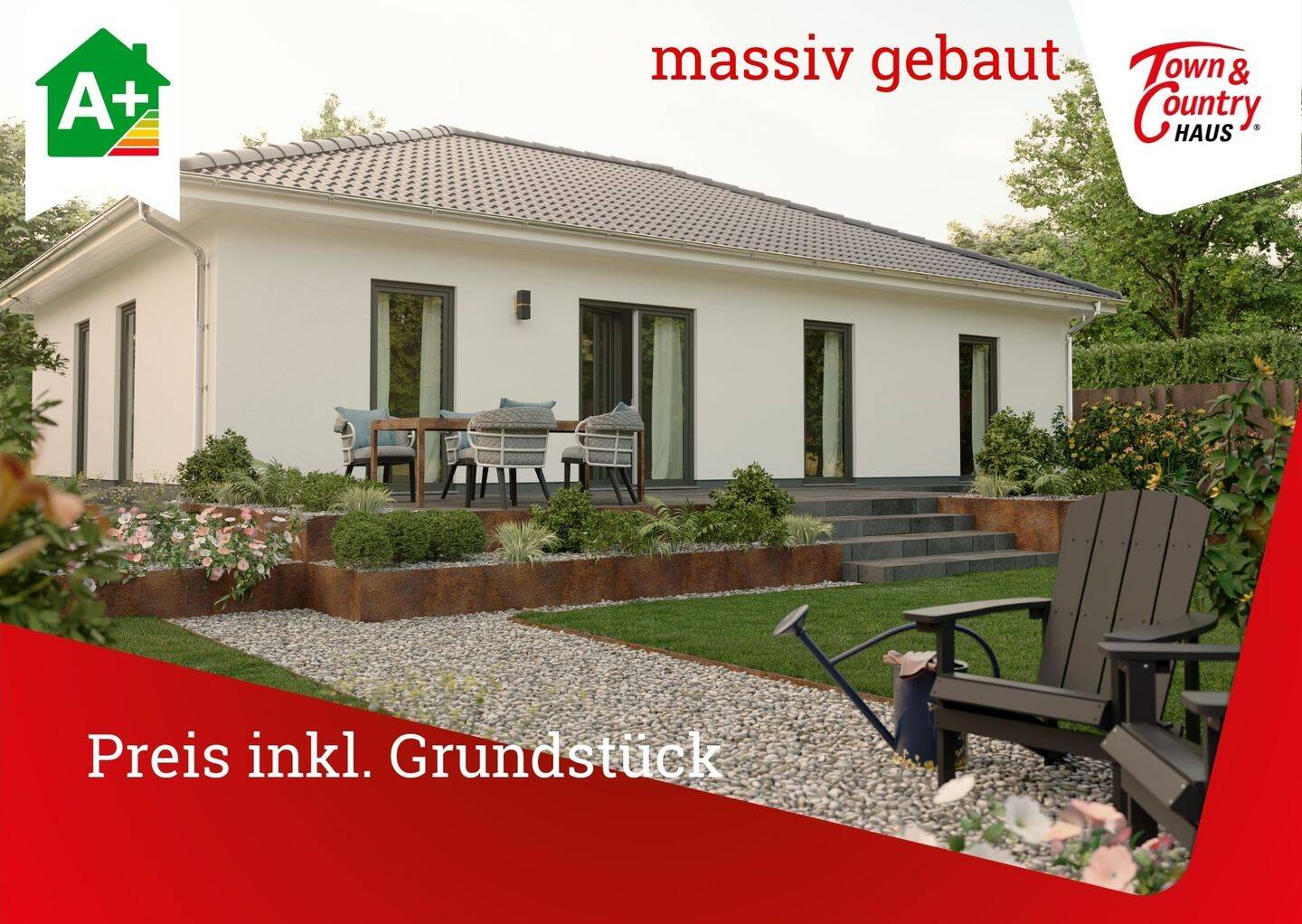 Bungalow 110 massiv gebaut, Preis inkl. Grundstück, 54329 Konz