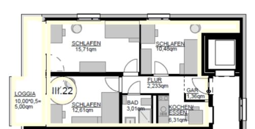 KN-Petershausen I 3-Zimmer-Wohnung mit Balkon und Tiefgaragenstellplatz, 78467 Konstanz