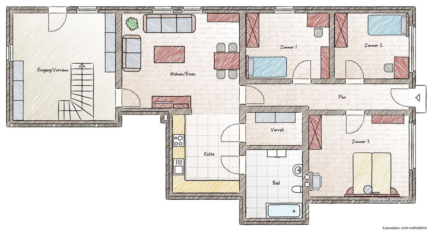 Erdgeschosswohnung mit eigenem Eingang, Stellplatz & Garage – perfekt für langfristige Wertsteigerung, 95500 Heinersreuth