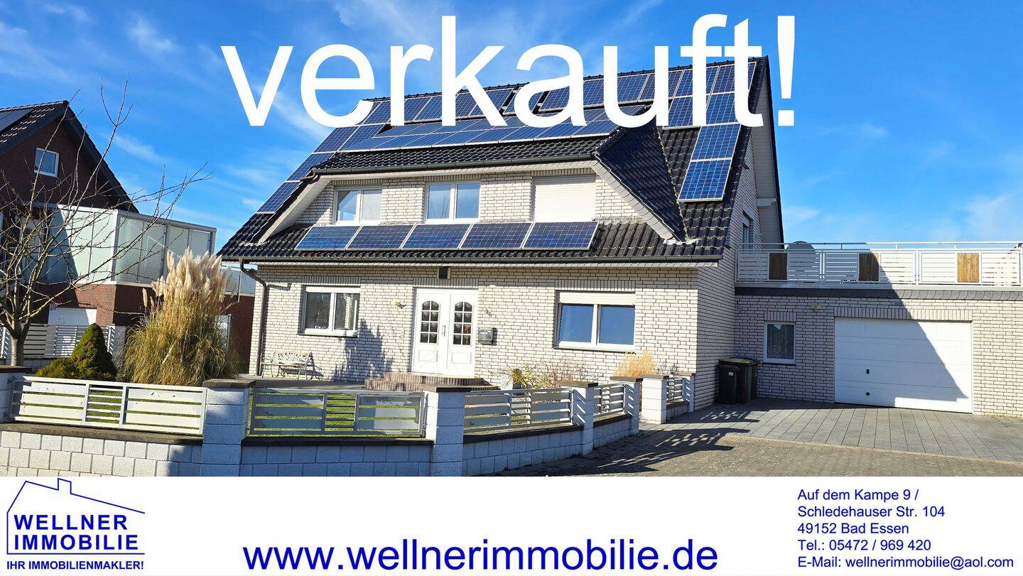 VERKAUFT!! MIT BLICK AUF FREIES FELD UND MITTELLANDKANAL! Wohnhaus mit Einliegerwohnung und Garage in Bad Essen-Wimmer!, 49152 Bad Essen