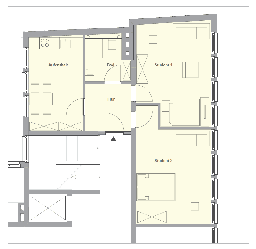 Geschmackvolle 2-Zimmer Wohnung mit gehobener Innenausstattung in Lüneburg – sehr zentral gelegen, 21335 Lüneburg