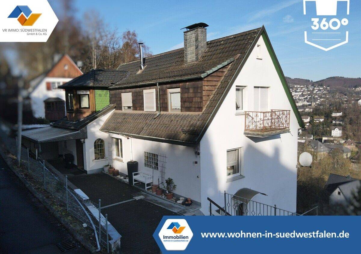 VR IMMO: Wohnen mit Aussicht – Ein- bis Zweifamilienhaus in attraktiver Hanglage von Werdohl., 58791 Werdohl