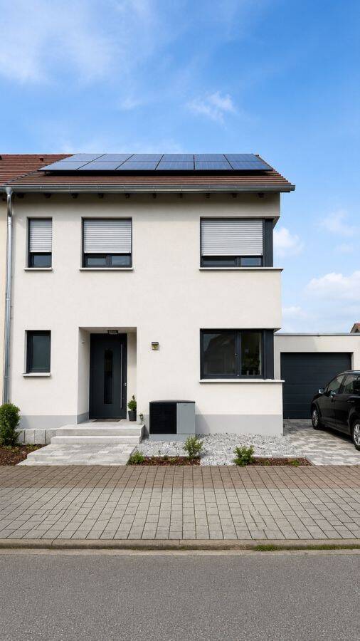 Moderne Doppelhaushälfte (Baujahr 2021) mit 15 kWp PV-Anlage, Wärmepumpe und Top-Lage Nahe St. Leoner See, 68789 St. Leon-Rot (Sankt Leon)