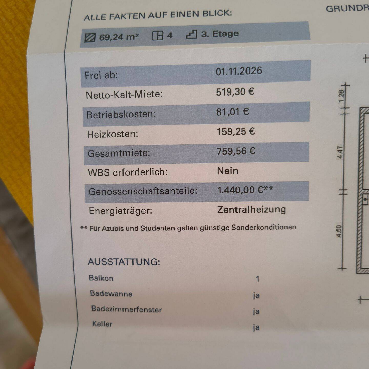Nachmieter gesucht für 4 Raum Wohnung, 39106 Magdeburg (Alte Neustadt)