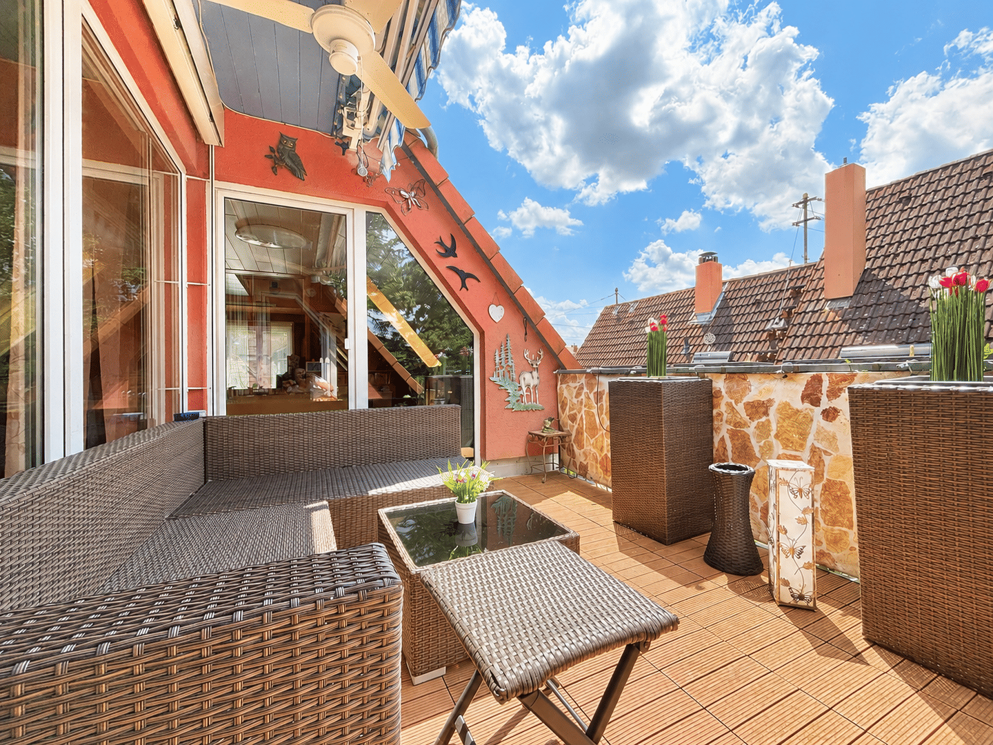Mediterranes Flair im Herzen von Daxlanden – Besondere 2-Zimmer-Dachgeschosswohnung, 76189 Karlsruhe (Daxlanden Grünwinkel Knielingen Mühlburg Oberreut)