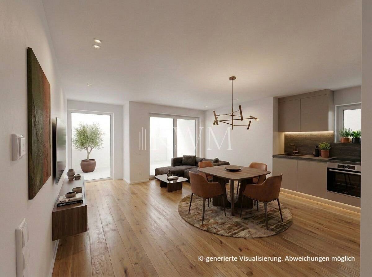 Sonderabschr. AfA 5% – Zentral gelegene 2,5-Zimmer-Neubau-Wohnung mit Terrasse & Garage in Feuerbach, 70469 Stuttgart (Feuerbach Zuffenhausen)