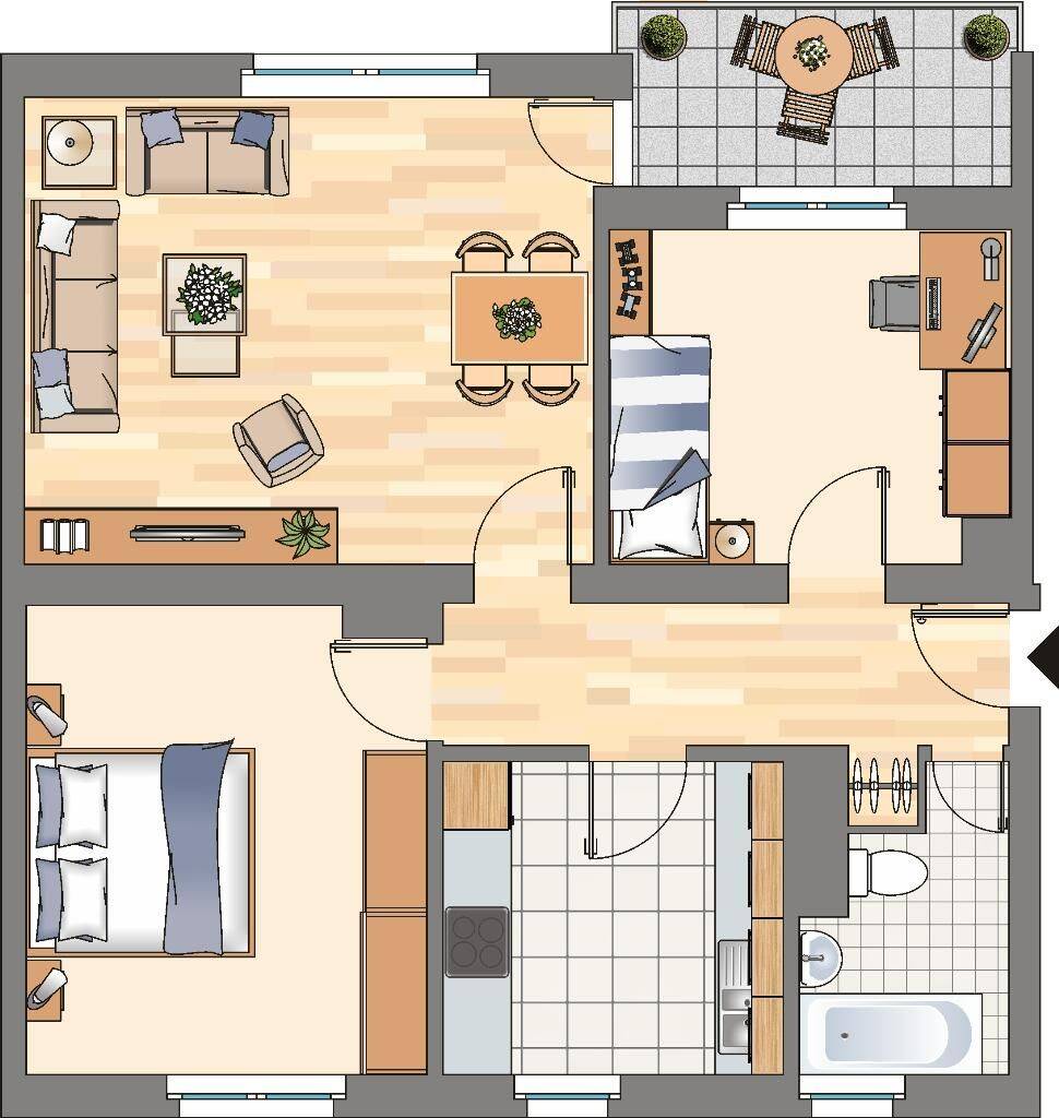 Ab sofort! 3-Zimmer-Wohnung in Dortmund Bövinghausen mit Balkon, 44388 Dortmund