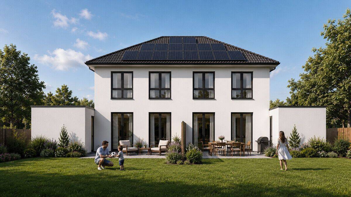 PROVIONSFREI: Zwei Doppelhaushälften, Energieeffizienter Neubau, KfW40, Massivbauweise & PV-Anlage, 33649 Bielefeld (Brackwede Holtkamp Quelle Ummeln)