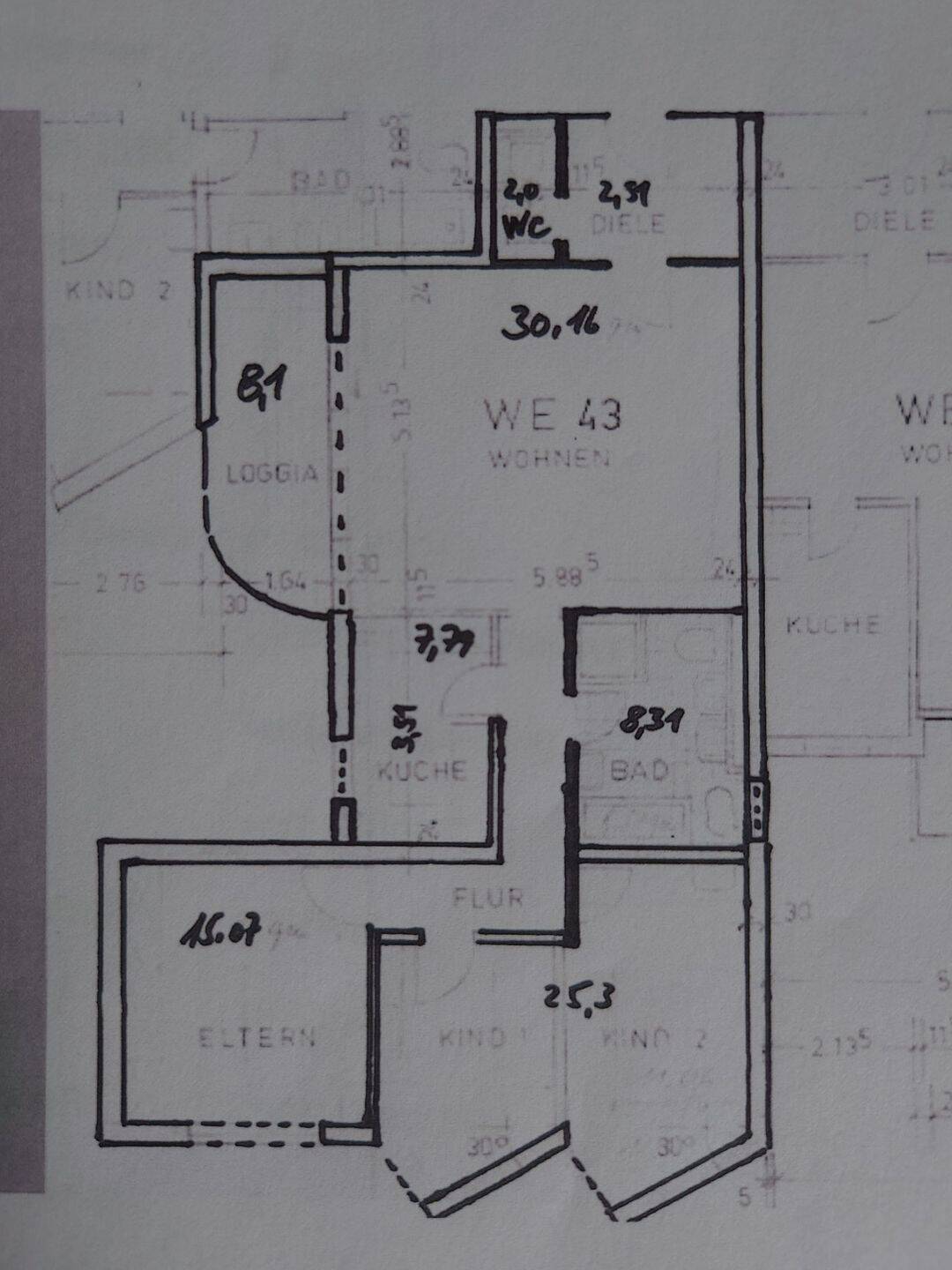 Helle, große 3-4 Zimmer-Wohnung mit Balkon und Garage von privat, 63486 Bruchköbel
